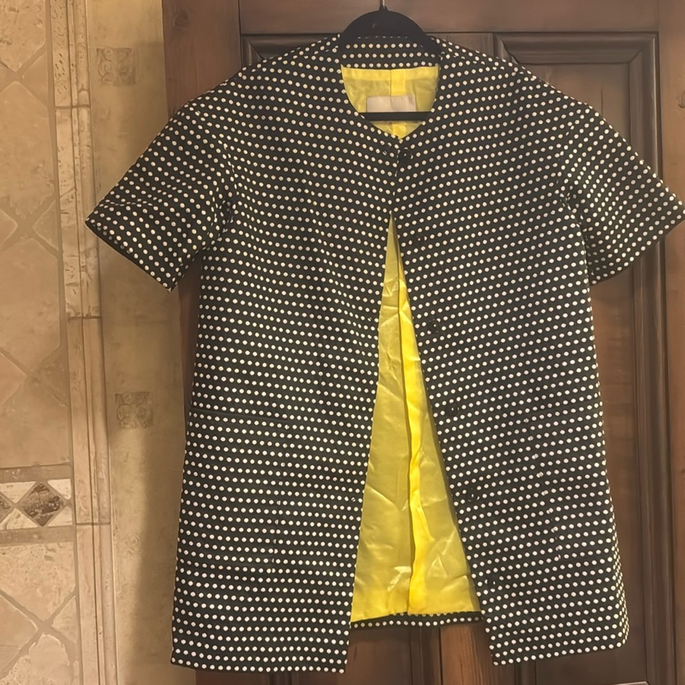 Annie P Polka Dot Shot Sleeve Jacket